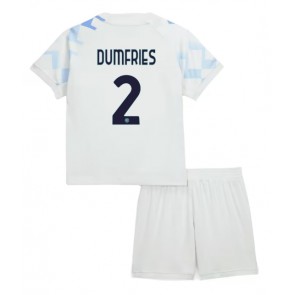 Lacne Dětský Futbalové dres Inter Milan Denzel Dumfries #2 2025-26 Krátky Rukáv - Preč (+ trenírky)